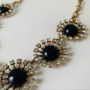 J.Crew black floral necklace